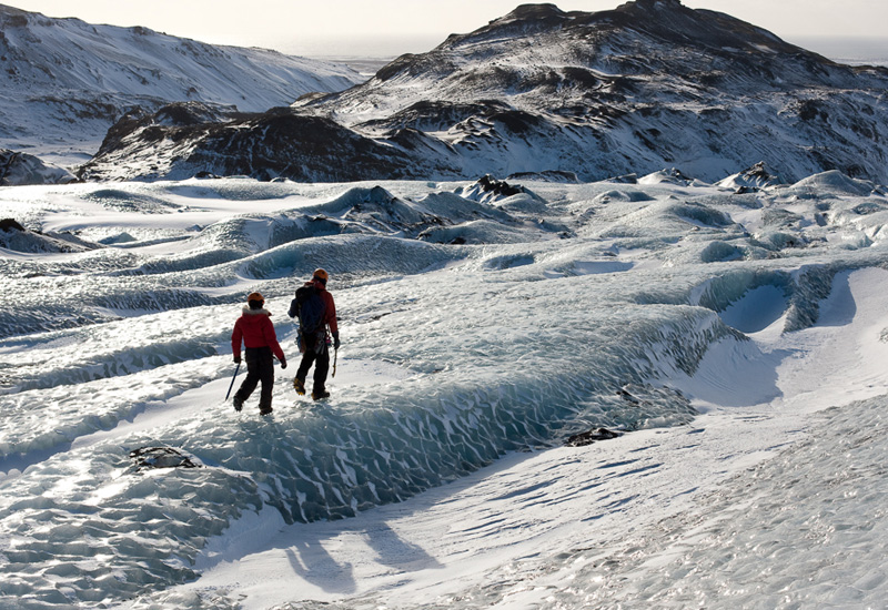 Hielo azul escalada y senderismo Islandia