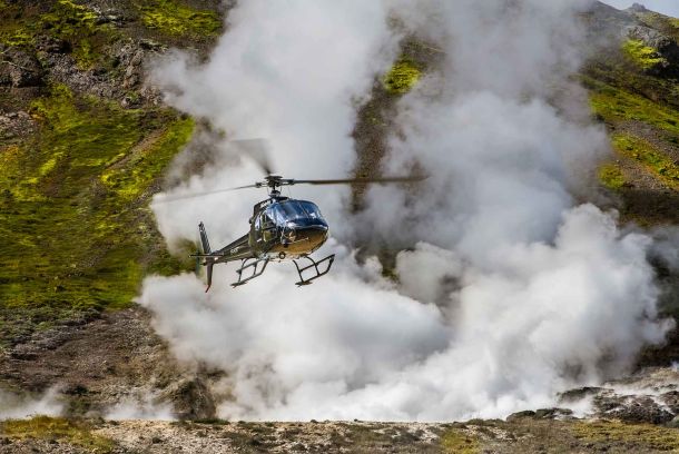 Tour geotérmico en helicóptero
