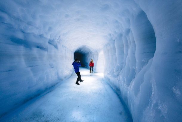 Dentro del Glaciar Islandia
