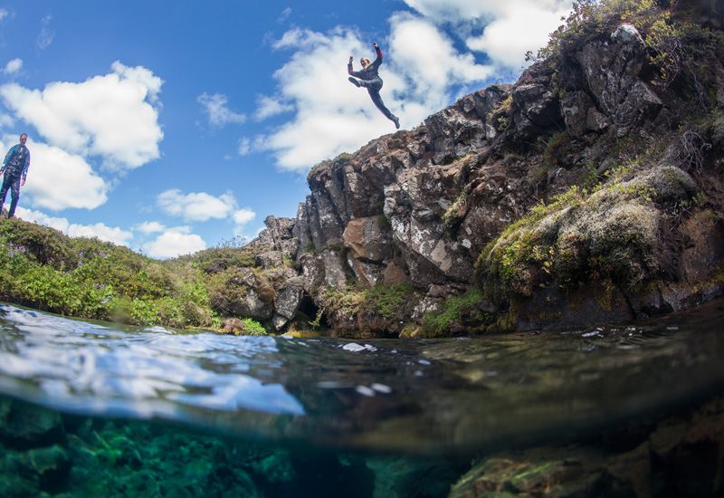 Buceo entre continentes Islandia