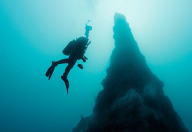 Strýtan buceo aguas profundas