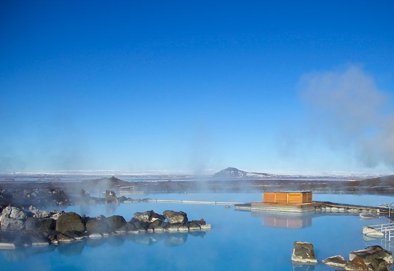 Spa natural en el norte de Islandia