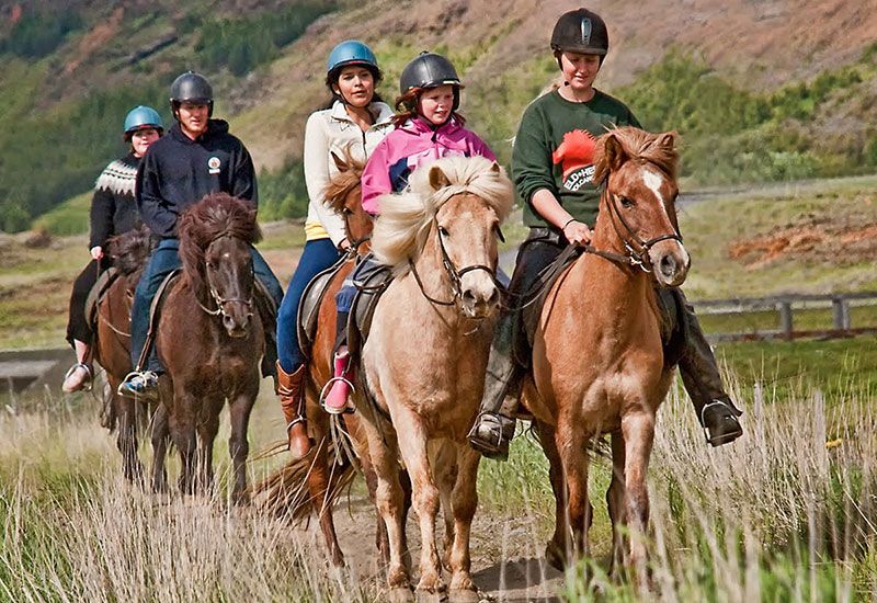 Paseo a caballo en familia Islandia