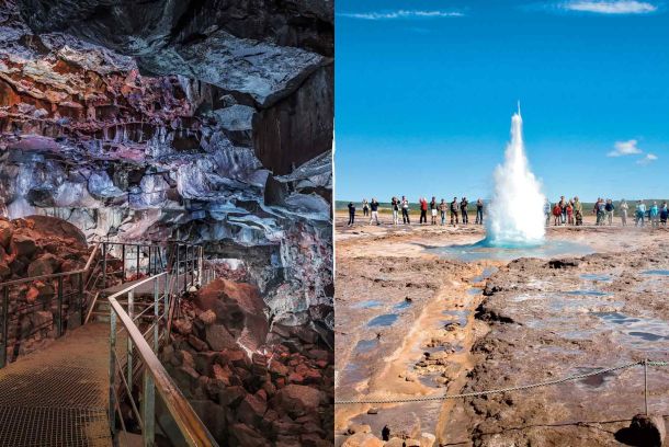 El Túnel de lava y el Círculo Dorado